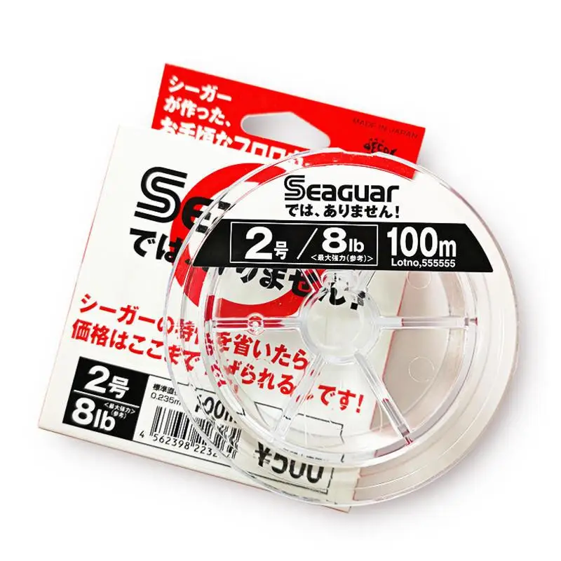 SEAGUAR оригинальная модель белая этикетка 100 м 4LB-20LB тест углеродного волокна леска для ловли карпа провода лидер линии