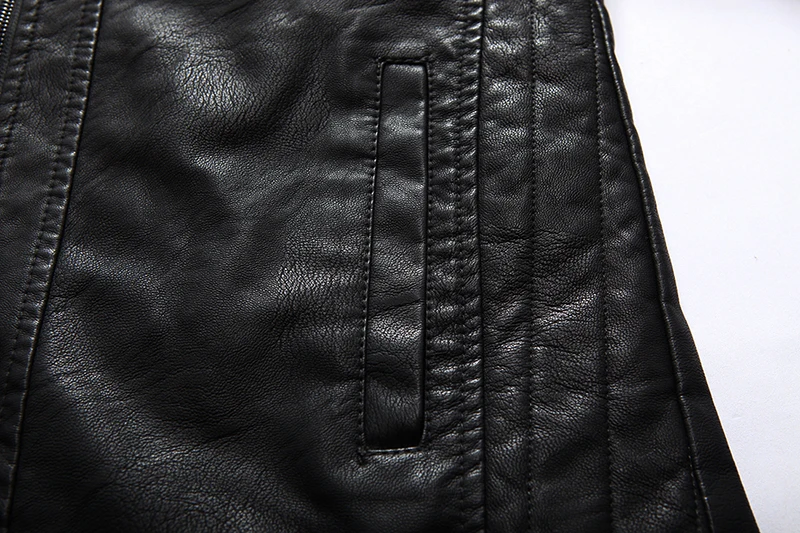 Мужская Тонкая кожаная куртка Env st 2017 мужская на молнии с воротником стойкой