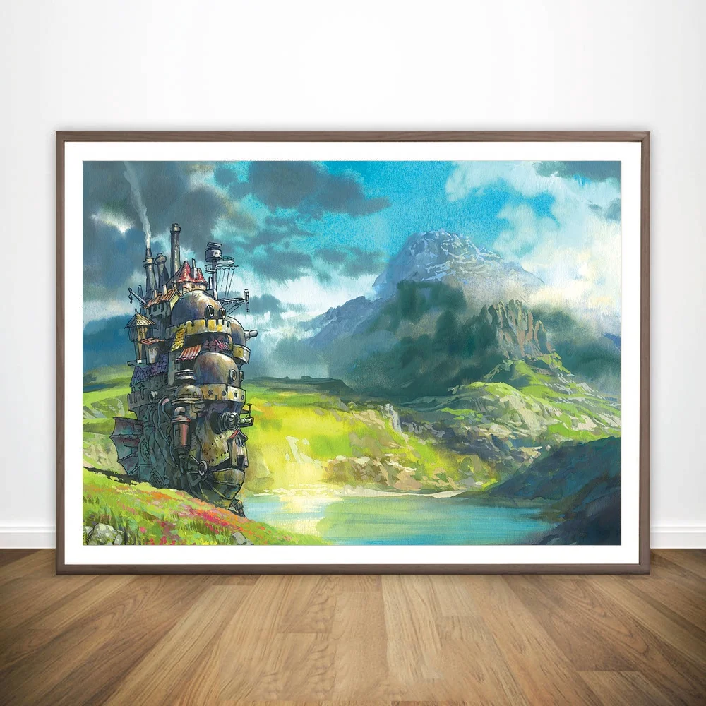 

Howl's Moving Castle Movie Wall Art Paint Wall Decor Canvas Prints Canvas Art Poster Oil Paintings No Frame