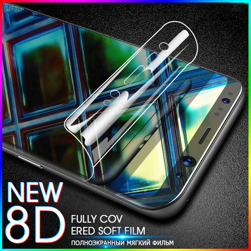 Полное покрытие мягкая Гидрогелевая пленка для Samsung Galaxy S10 S9 S8 S7 S6 Edge Plus Note 8 9 3D