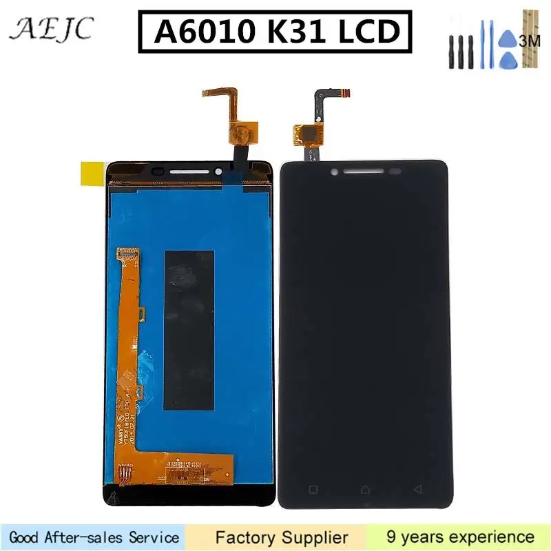 Для Lenovo A6010 K31 ЖК дисплей с дигитайзером сенсорный экран в сборе черный отлично