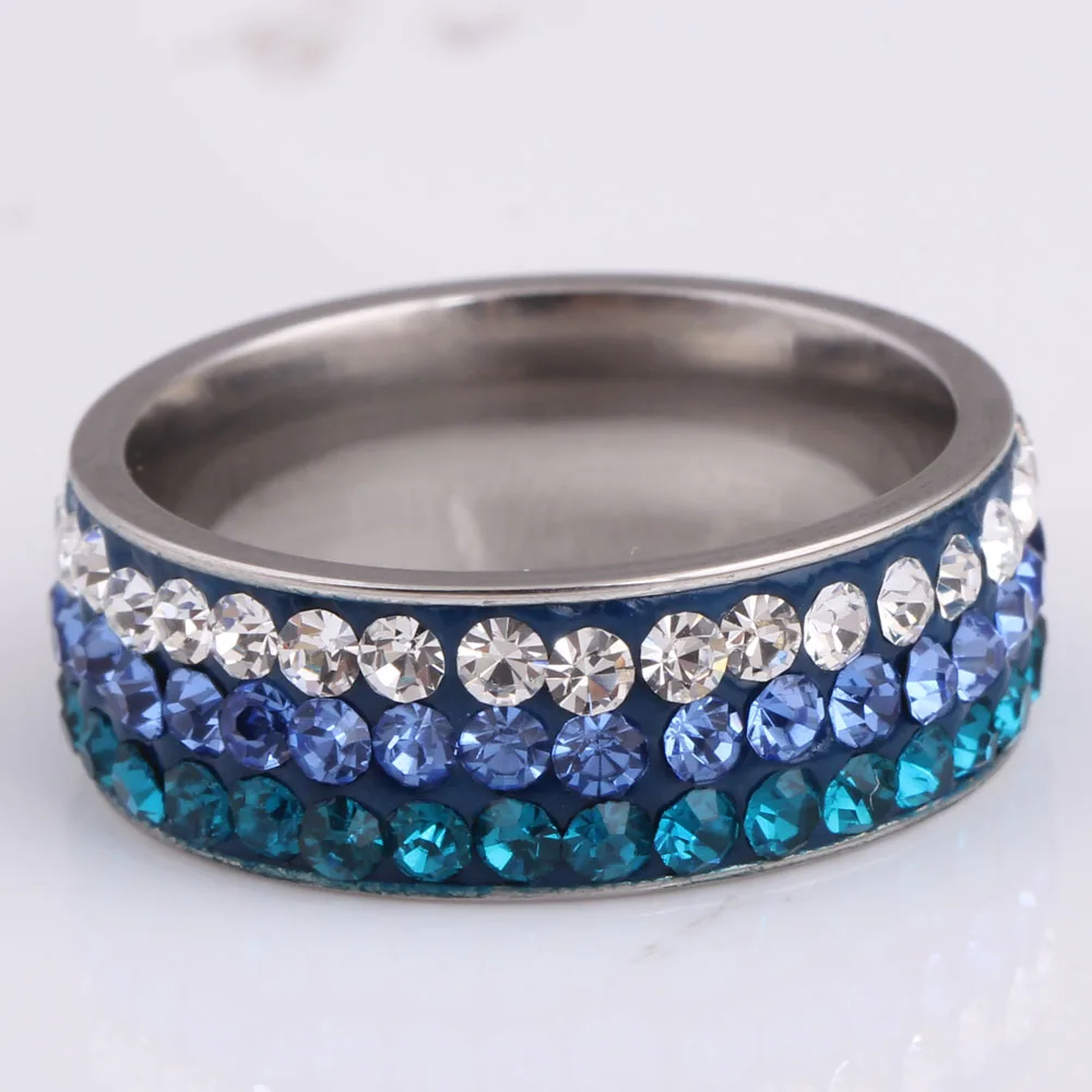 Бесплатная доставка Оптовая продажа модное кольцо из нержавеющей стали цвет