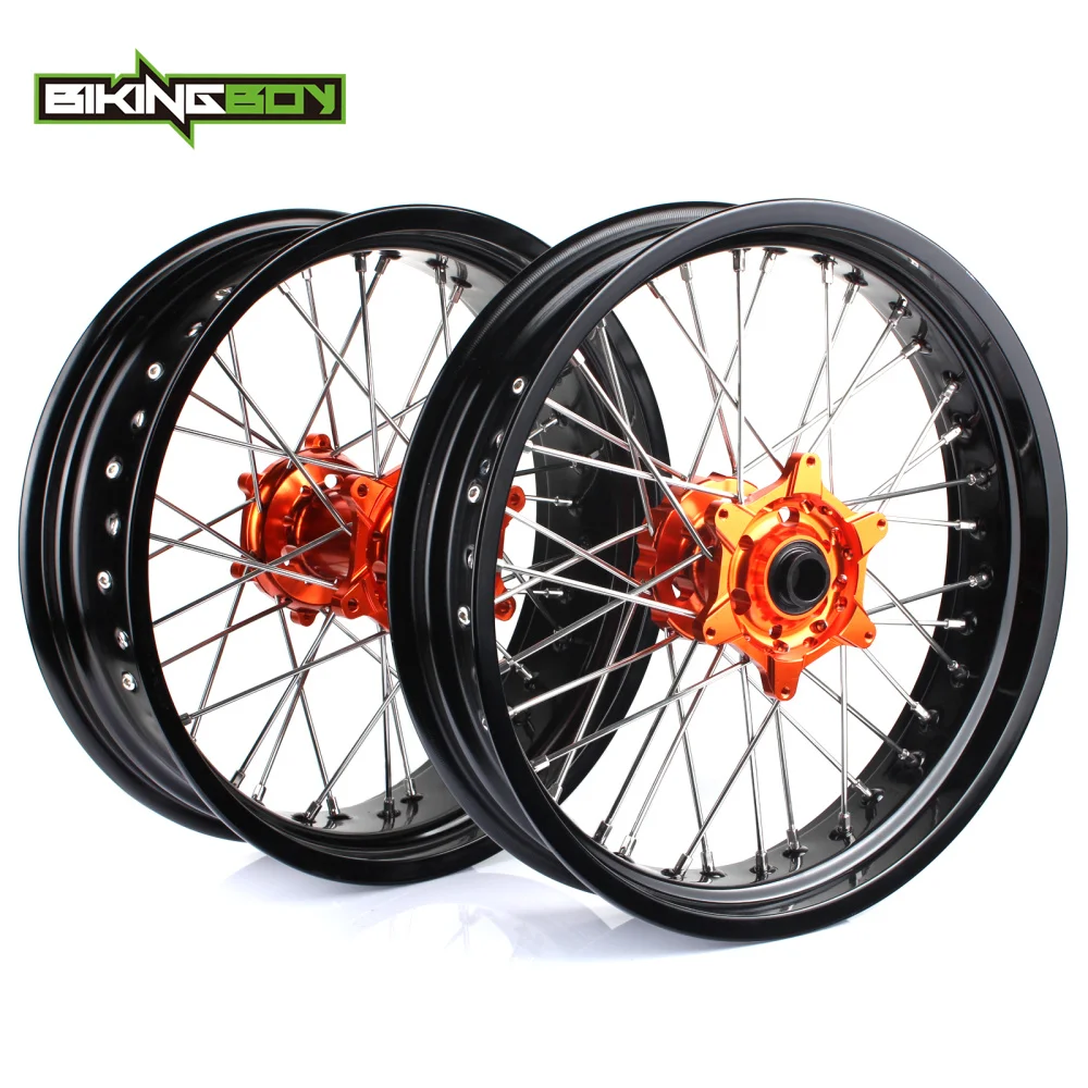 BIKINGBOY 1" супермото для KTM колеса оранжевый концентратор обод SX MXC XC GS SXS EXCF SXSF XCG SX EXC XCW 125 150 200 250 350 450-530 03