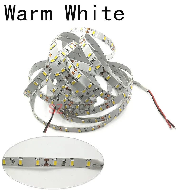 Светодиодная лента 5630 DC12V гибкая светодиодная лампа 60 LED/m 5 м/лот теплый