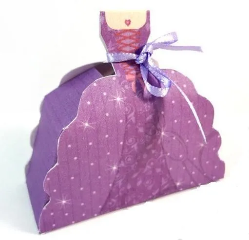 Коробки для конфет в форме платья принцессы первого дня рождения свадебные сумки