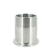 1 dn25 stainless steel ss304 sanitary male threaded ferrule od 50 5mm fit 1 5 tri clamp
