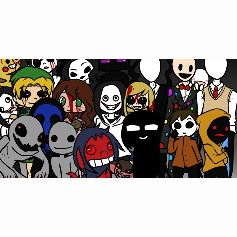 Creepypasta Семья Ванна Полотенца 140x70 см Абсорбент из бамбукового волокна Пляжные