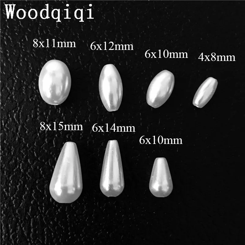 6x12 мм отшлифованные и полированные белые жемчужные бусины цвета слоновой кости