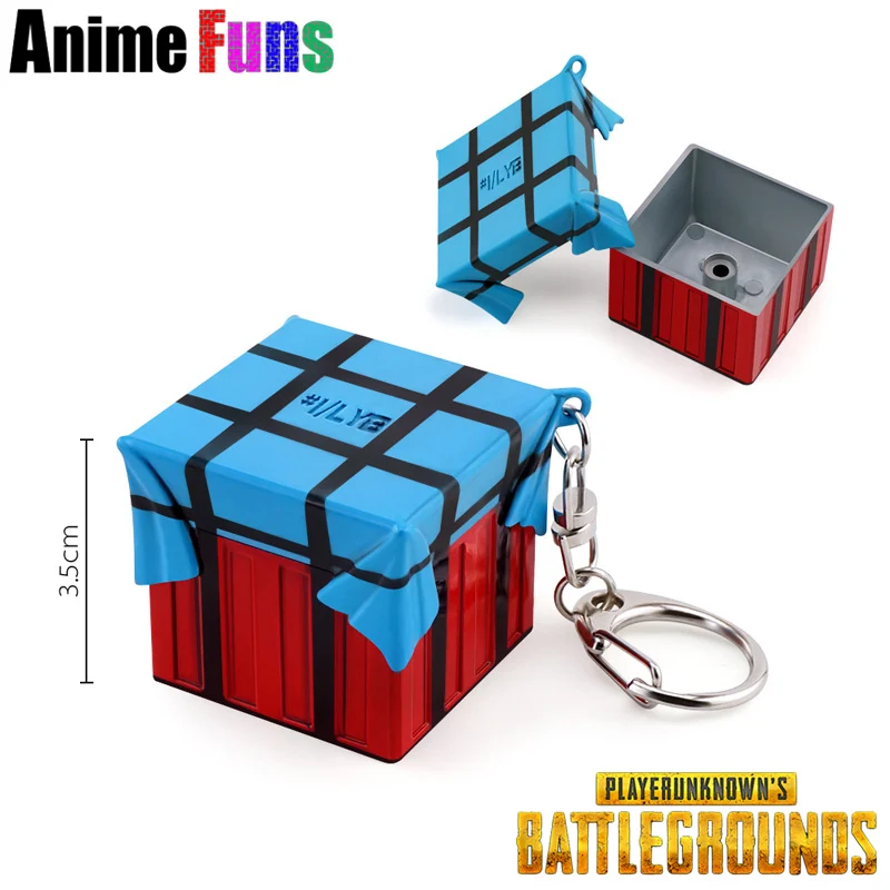 3.5 см игры playerunknown's боя брелок AirDrop box Модель pubg брелок из цинкового сплава очарование подарок сувенир Drop