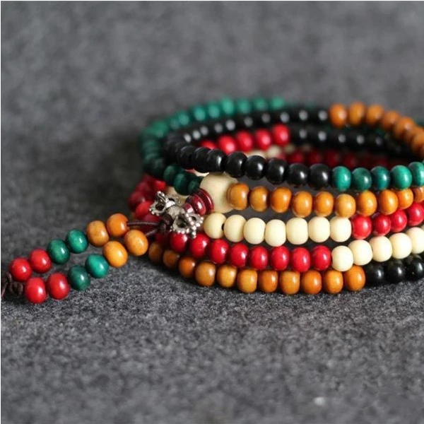 Bargainium Tibetan Colorful Buddha Buddhist Prayer Beads Bracelet Multilayer |