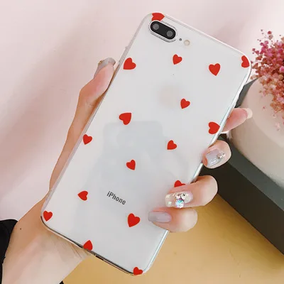 Чехол с узором любовь для iPhone X XS чехол для iPhone X XS 6 6s 7 7plus 8 8 plus мягкий силиконовый прозрачный чехол для телефона,чехол на айфон 7,чехол на айфон 8