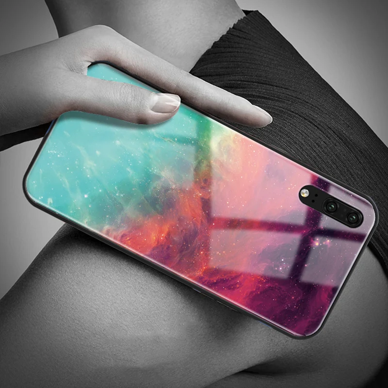 Роскошный цветной чехол для телефона Huawei P Smart Plus 2019 из закаленного стекла Honor 8X 9X 20