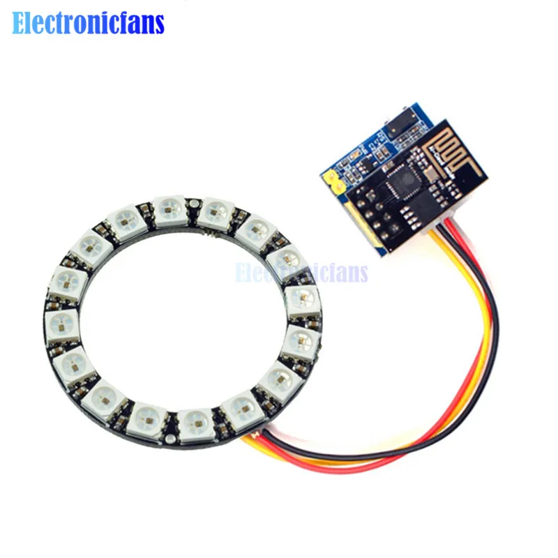 ESP8266 ESP01 ESP 01 RGB светодиодный контроллер Adpater WIFI модуль для Arduino IDE WS2812 WS2812B 5050 16 бит