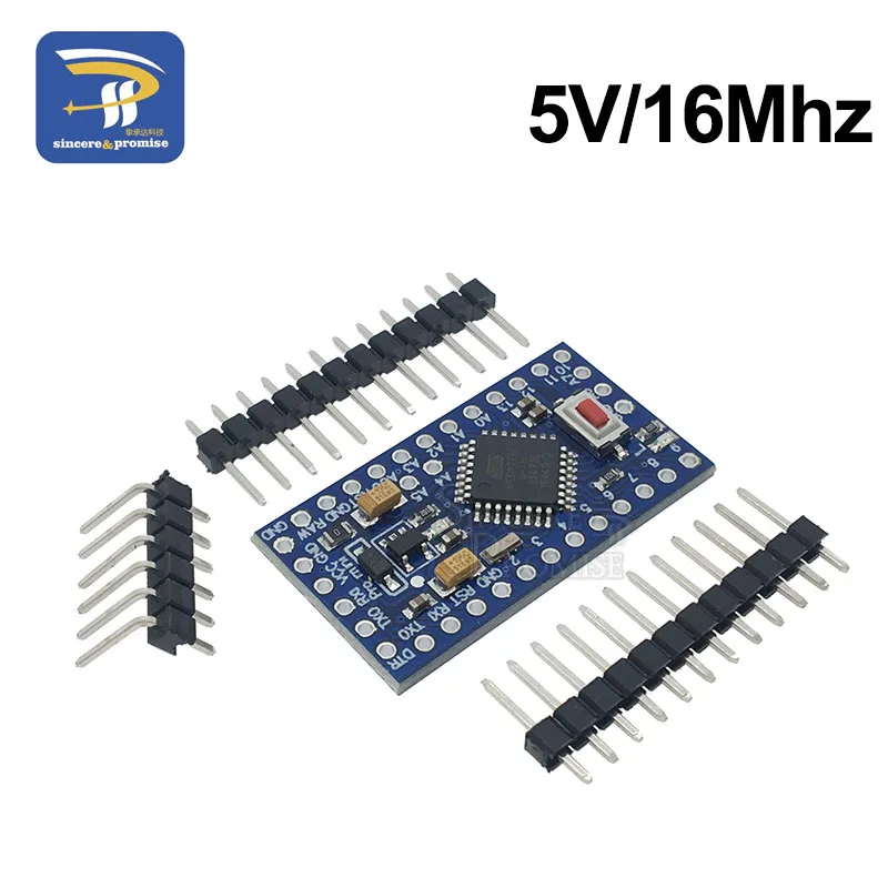10 шт./лот Pro mini 328 3,3 V 8Mhz ATMEGA328 электронные строительные блоки ATMEGA328P 5 V/16 M для Arduino совместимый нано - Цвет: 5V