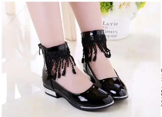 Новинка 2018 детская обувь для девочек школьная принцессы вечерние ринки и свадьбы