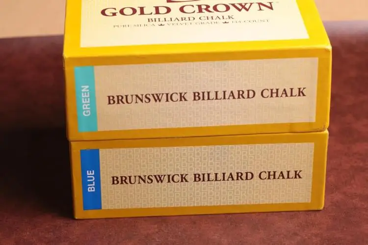 Золотая Корона 1 шт. масляный синий/сухой зеленый бильярдный мел