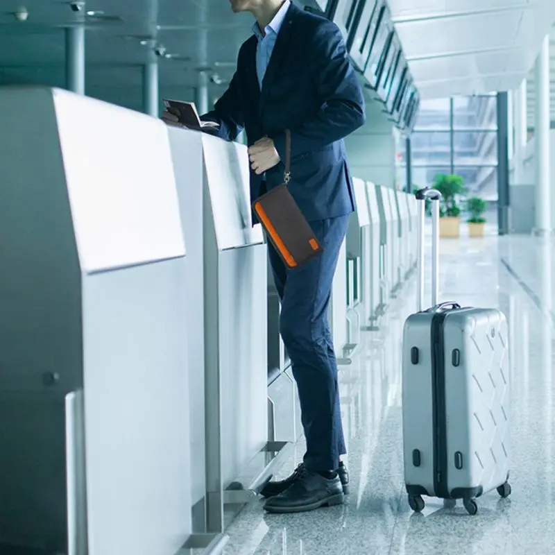 Портативный RFID Блокировка Дорожная сумка Кошелек Органайзер на молнии для паспорта билетов ID держатель