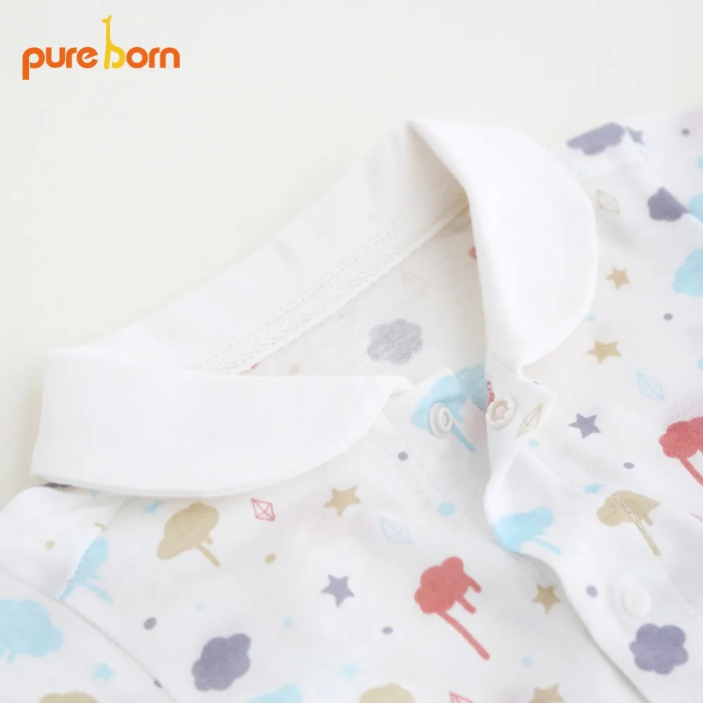 Pureborn детские комбинезоны летние Одежда для маленьких девочек новорожденных с