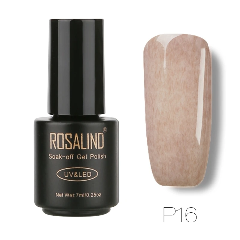 P16 ROSALIND 7 мл Лак для ногтей искусственный мех эффект P01-26 гель лак для ногтей Дизайн ногтей УФ светодиодный отмачиваемый гель белый лак набор для маникюра - Цвет: P16