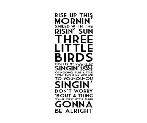 D297 BOB MARLEY RISE UP THREE BIRDS BE ALL RIGHT виниловая наклейка на стену домашний декор | Дом и сад