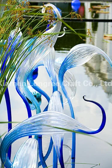 Летняя художественная стеклянная скульптура s наружный садовый декор Ручная