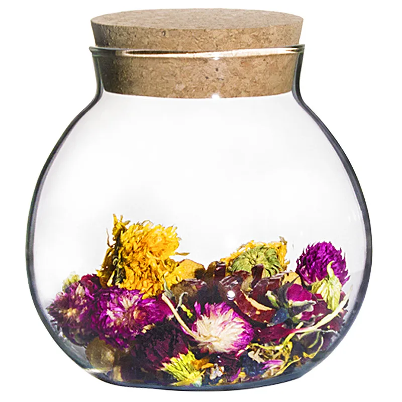Герметичные стеклянные баночки термостойкие из закаленного стекла банки для хранения цветов чая