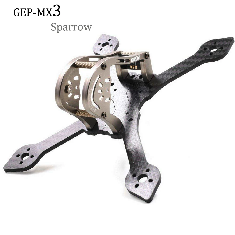 Квадрокоптер GEPRC MX3 Sparrow Geprc карбоновая рама для квадрокоптера Гоночная 139 мм 3 Arm Mini