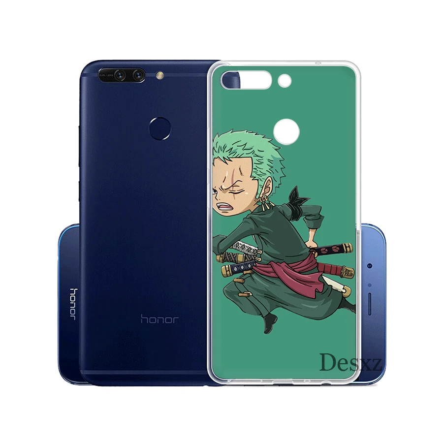 Чехол для телефона Huawei Honor 6A 7A 7X 8X 8 9 10 Pro Lite Y6 2018 цельный Roronoa Zoro Мягкий
