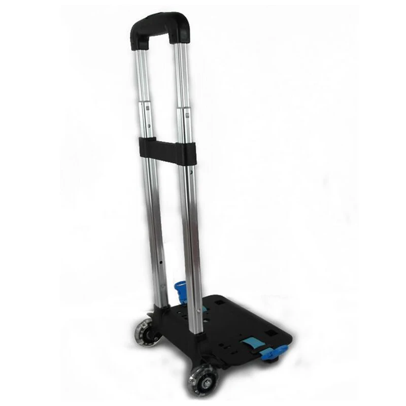 Folding Pulling Rod Bracket Rolling Cart Trolley School Bags Parts Kids Cartoon Two Wheels Trolley Accessories For Boys Girls