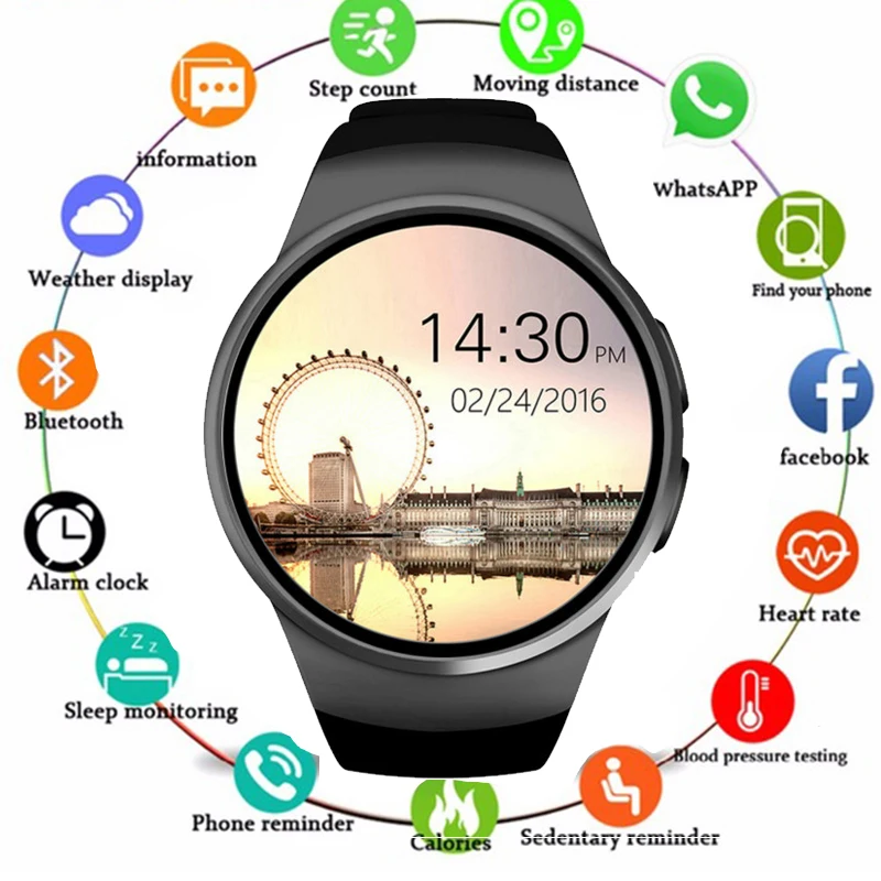Bluetooth smart watch полный экран Поддержка SIM TF карты Smartwatch телефон сердечного ритма для