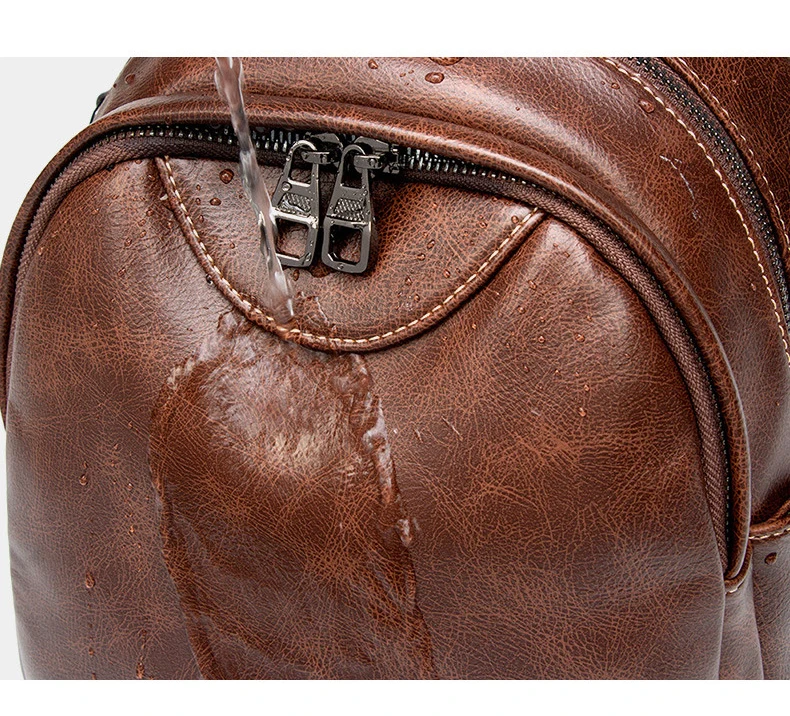 Винтажный женский рюкзак, масло, воск, кожаный рюкзак, Sac A Dos, дорожная сумка через плечо, школьные сумки для девочек-подростков, Mochila Feminina