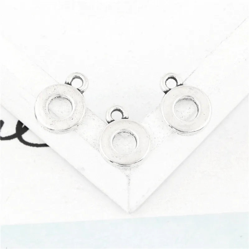 20 шт. простые круглые подвески серебряного цвета ожерелья для изготовления
