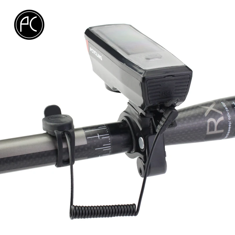 PCycling велосипедный колокольчик светодиодный USB перезаряжаемая лампа передние