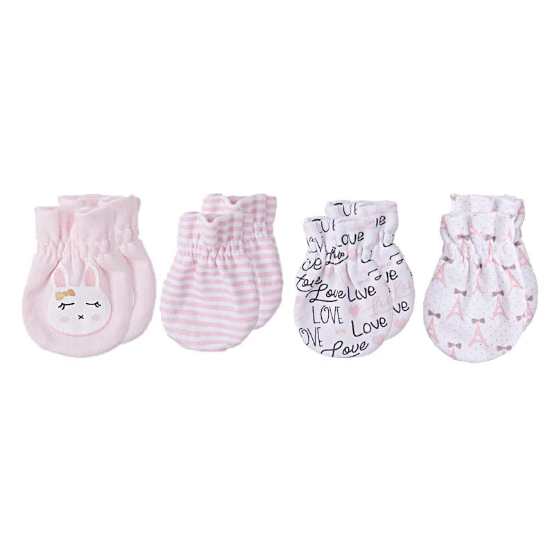 fashion baby gloves unisex 0-6M bebe accessorise cotton Boy Girl Safety Scratch Mittens Newborn mittens | Детская одежда и обувь
