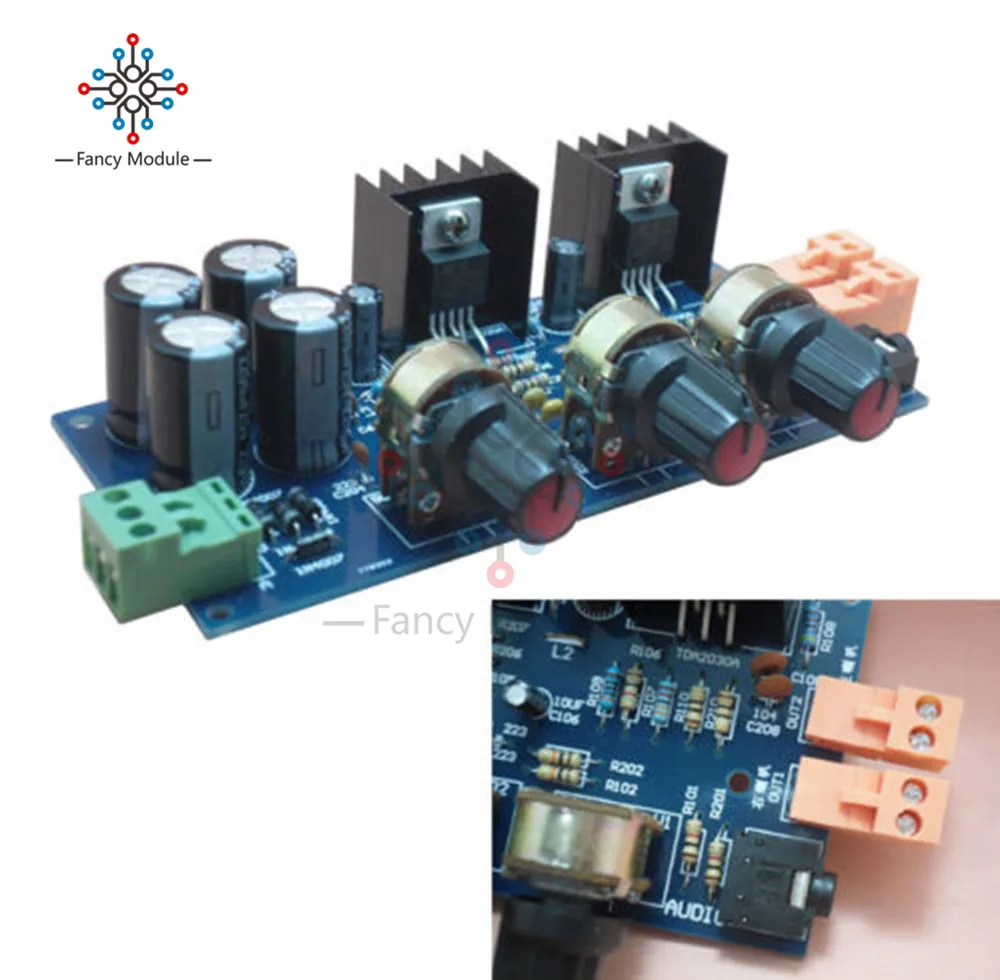 2x18W TDA2030A DIY Kit 2.0 Double Track Audio Power Amplifier Module Board | Инструменты