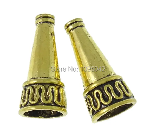 Free shipping!!!Zinc Alloy Bead Cap Factory Price Cone antique gold color plated nickel lead &amp cadmium free 10x21.5mm | Украшения и
