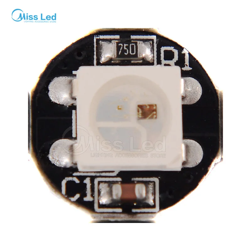 black led white pcb 10-1000 шт. WS2812B светодиодный чип, 4pin с радиатором(10 мм* 3 мм), черный/белый PCB, SMD5050 RGB с WS2811 IC BLT in, SK6812RGBW DC5V - Испускаемый цвет: black led white pcb