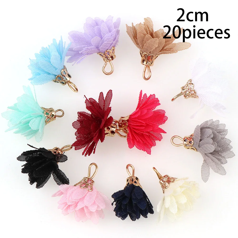 Random color 20pcs 10~ 30 шт смешанные типы кисточек, цветок, шелк, полиэстер, амулеты, подвеска, висячие серьги, кисточки для изготовления ювелирных изделий, сделай сам - Цвет: Random color 20pcs