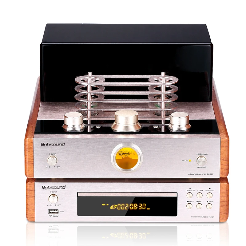 Новая акустическая система Bookshelf HIFI стерео система с объединенным Bluetooth выходной мощностью 60 Вт, электронно-ламповый усилитель, колонна CD DVD плеер на.