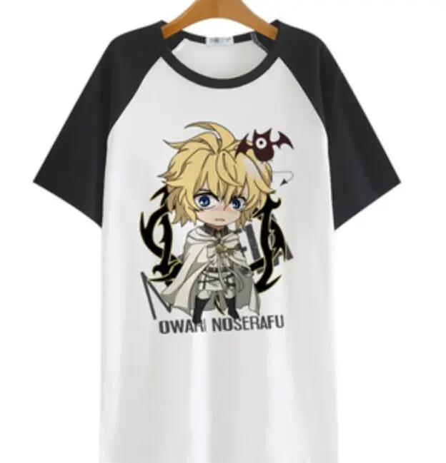 Футболка для косплея сероф из конца косплей хакуя Микала Yuichiro Hyakuya face lolita Мужская