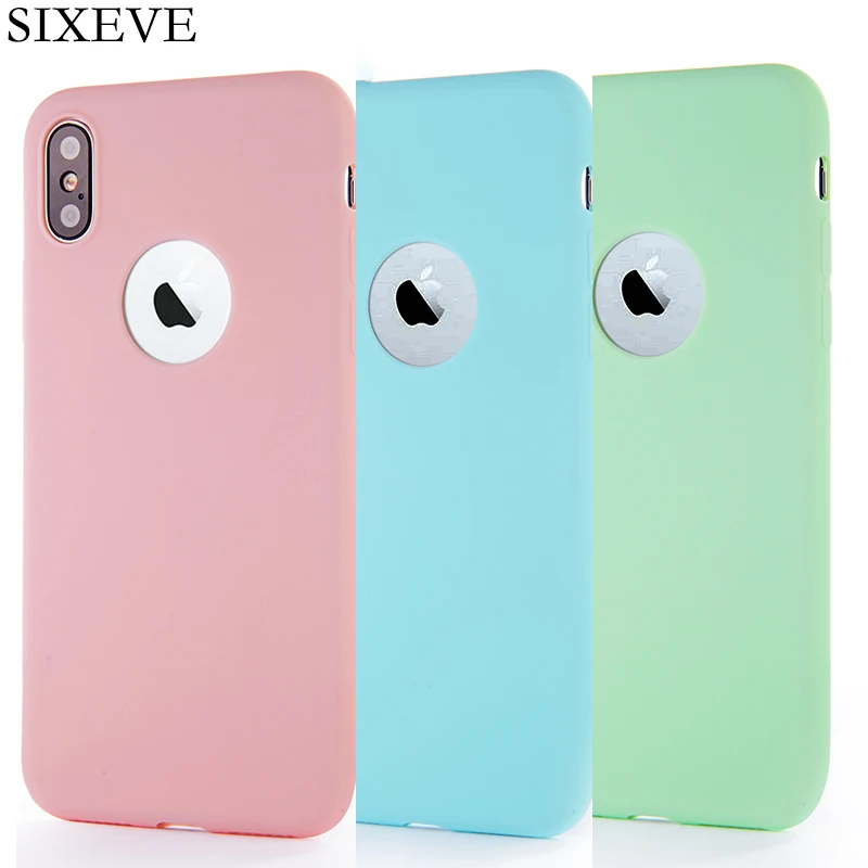Милый мягкий силиконовый чехол ярких цветов для iPhone 6 6S 7 8 Plus X 5 S SE XR XS Max 6Plus 6SPlus 7Plus