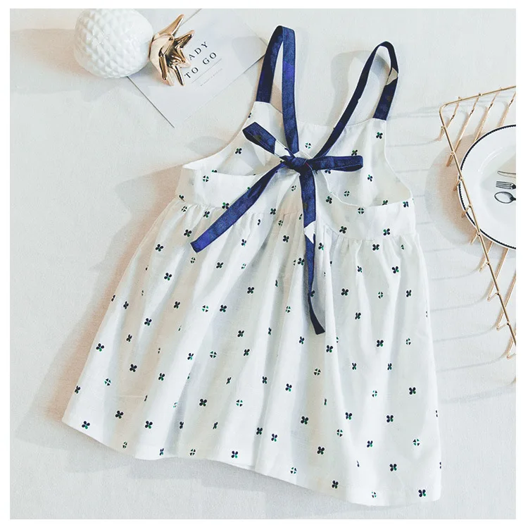 2018 Girls Dress Summer Strap Children's Beach Vacation Clothes Children Floral Princess Party Vestido | Детская одежда и