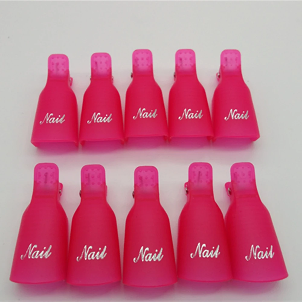10 шт. стильные пластиковые зажимы для дизайна ногтей|nail art soak off|nail soakgel polish remover wrap |