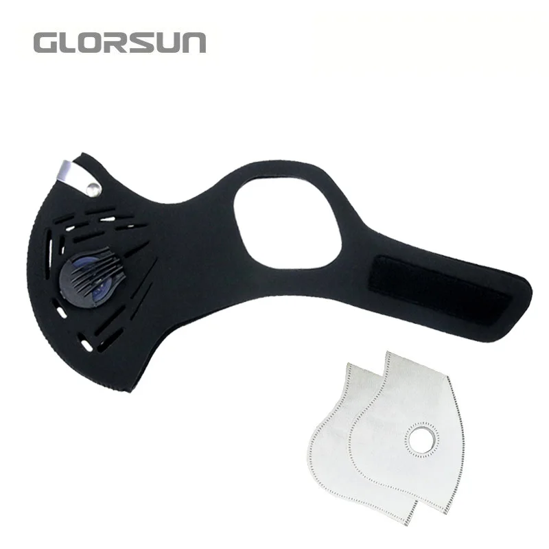 005I00102 GLORSUN маска против пыли n99 неопрен n95 смога туман мотоцикл езда лицо рот черный на заказ n99 pm2.5 тренировочная Спортивная маска - Цвет: 005I00102