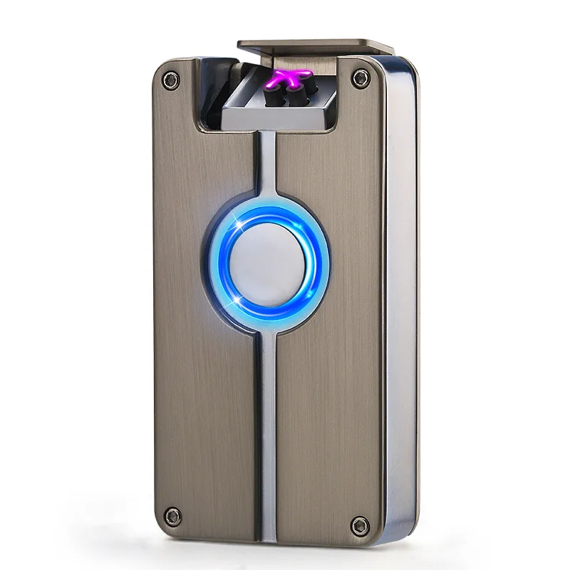 USB Charger Double Fire Lighter Metal Clap Arc Pulse Electronic Cigarette Windproof 4 color | Дом и сад