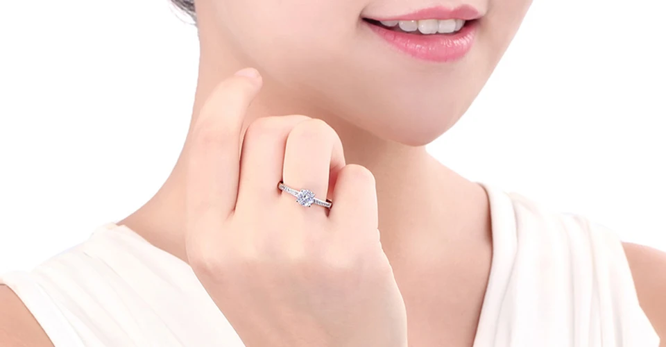 ORSA JEWELS Настоящее 925 пробы Серебряное женское кольцо AAA блестящее кубическое циркониевое зубчатое женское роскошное свадебное кольцо ювелирное изделие SR56