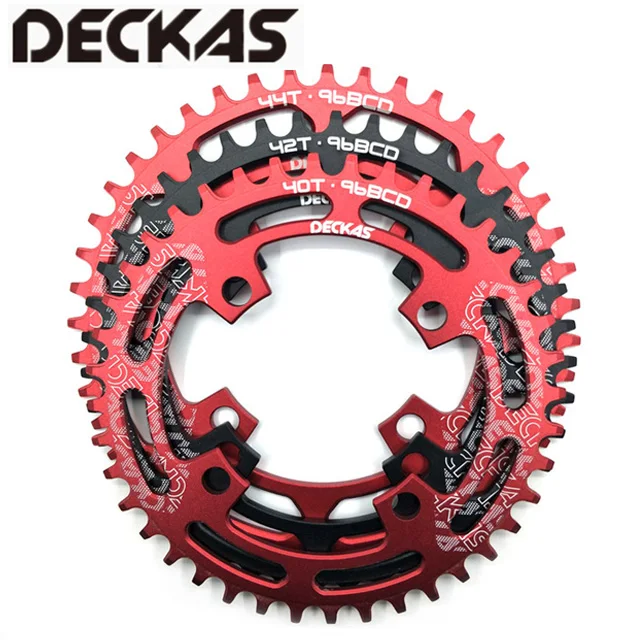 Deckas круглый передняя Звездочка 96bcd 40/42/44T MTB велосипед, способный преодолевать Броды для shimano ALIVIO M4000 M4050 для DEORE M612 рукоятки