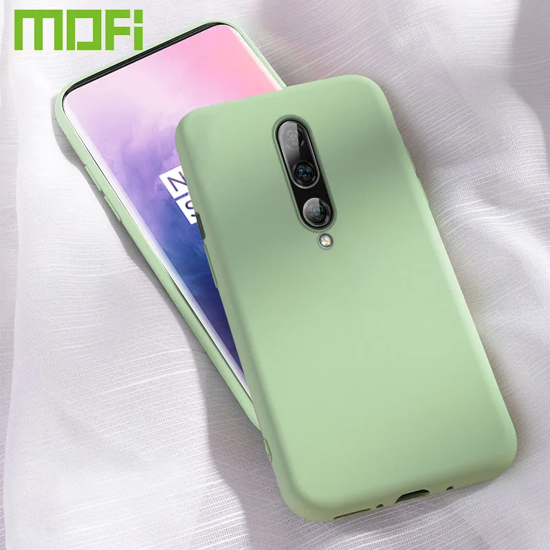 Light Green Чехол для oneplus 7 силиконовый чехол для задней панели MOFi oneplus 7 pro global черный синий красный чехол для телефона 1+ 7 противоударный чехол - Цвет: Light Green