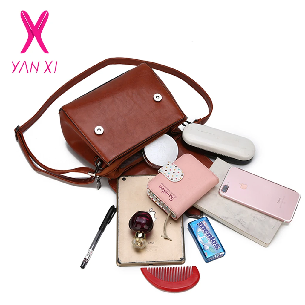 YANXI 2018 винтажная модная дизайнерская женская сумка из искусственной кожи Сумка
