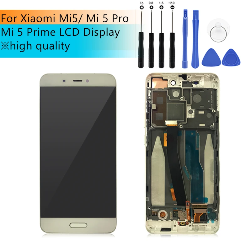 Дигитайзер сенсорного ЖК экрана в сборе для Xiaomi Mi5 дисплей с рамкой запасные